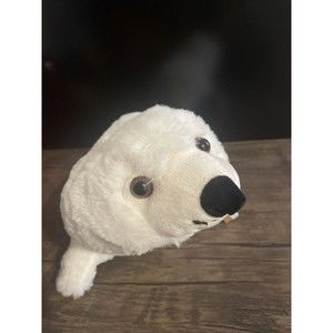 SEA WORLD White Harp Seal Plush Stuffed Animal